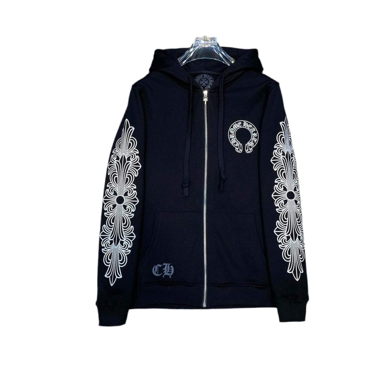 New Chrome hearts Floral Zipper Hoodie