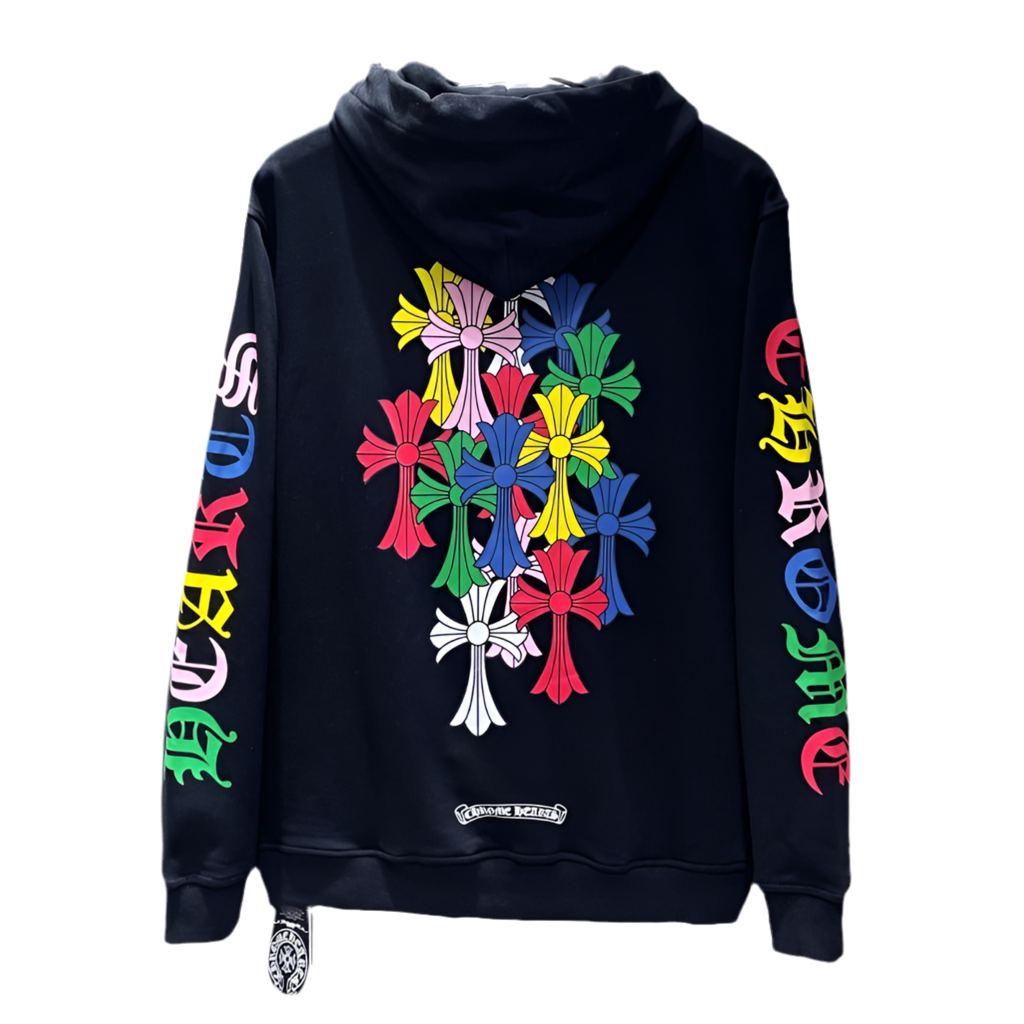 Trendy chrome Hearts Multi Colour Black And White hoodies