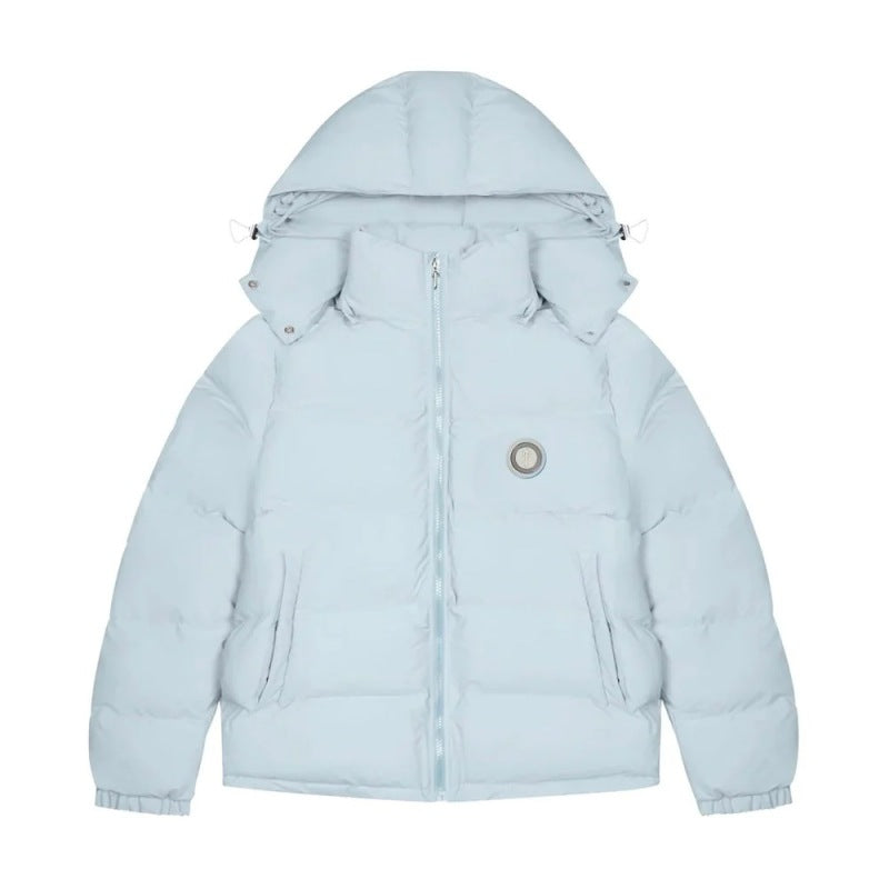 Red logo Trapstar Hooded puffer jacket