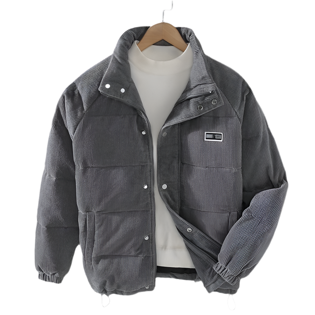 Men's Winter Corduroy Utility Puffer Jacket