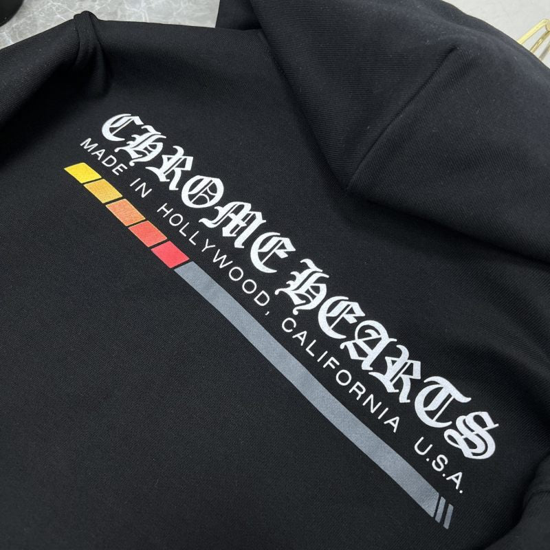 Chrome Hearts gradient color Charger Power hoodie for men and women