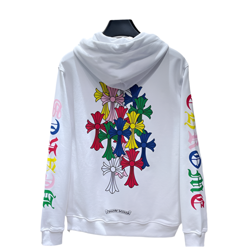 Trendy chrome Hearts Multi Colour Black And White hoodies