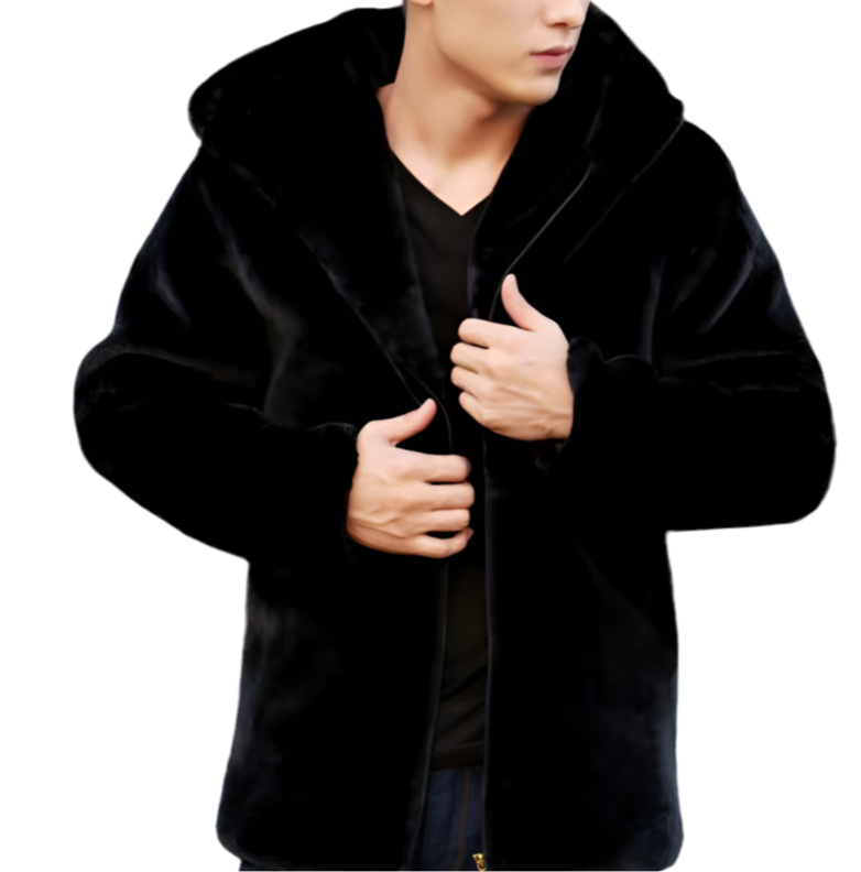 New Branded Unisex Black And Gray Fur Coat for Both men and Women