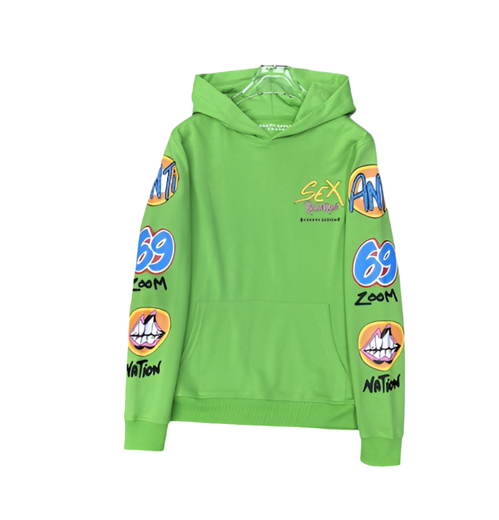 Chrome Hearts Sex Records pullover Green Hoodie