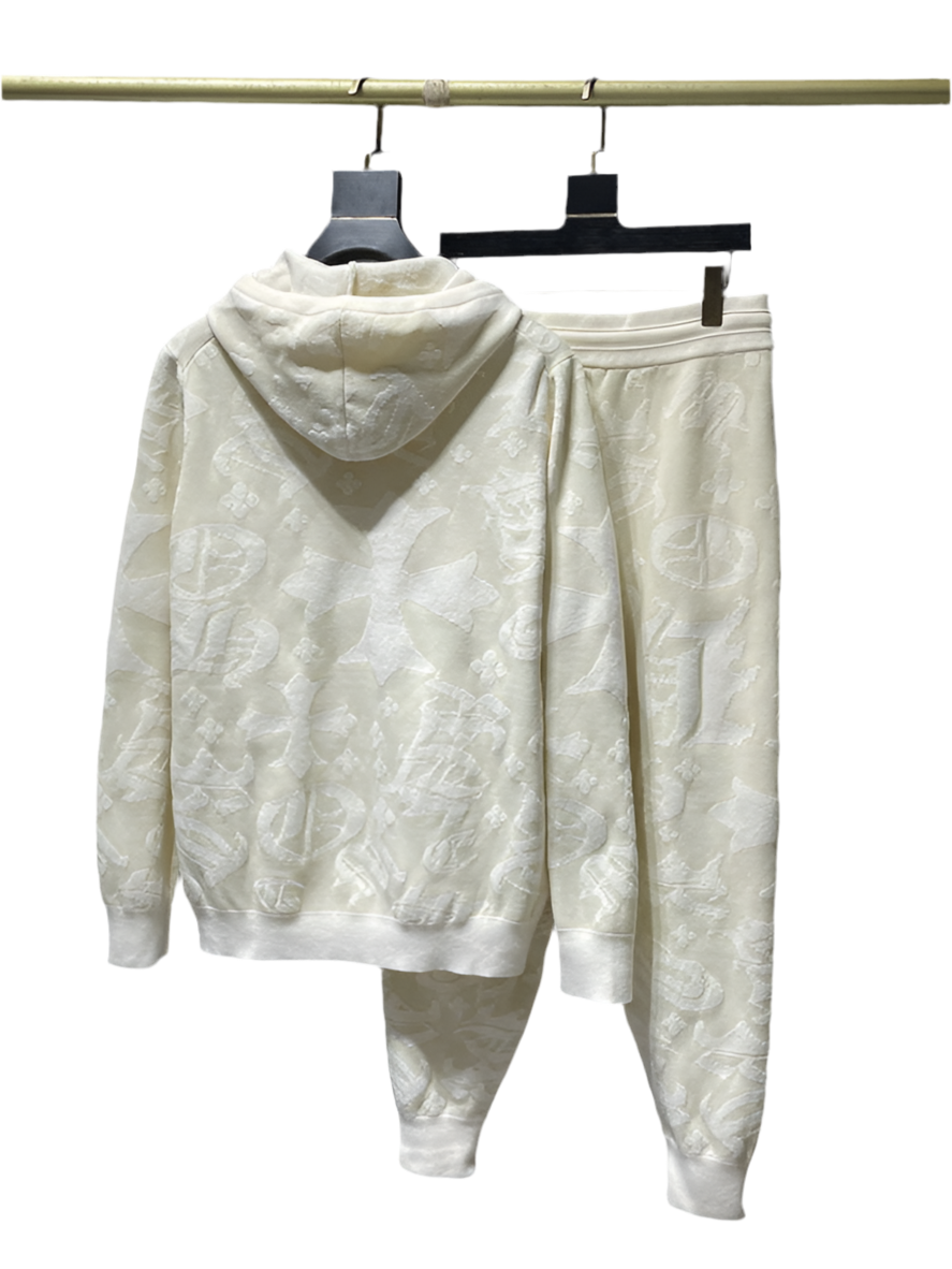 Chome Hearts wool loose knit long sleeve hooded sweater coat