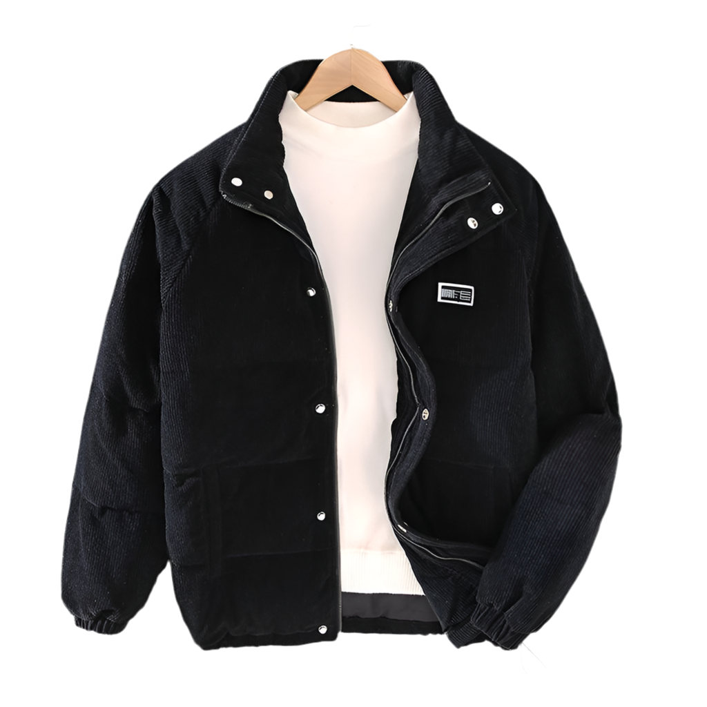 Men's Winter Corduroy Utility Puffer Jacket
