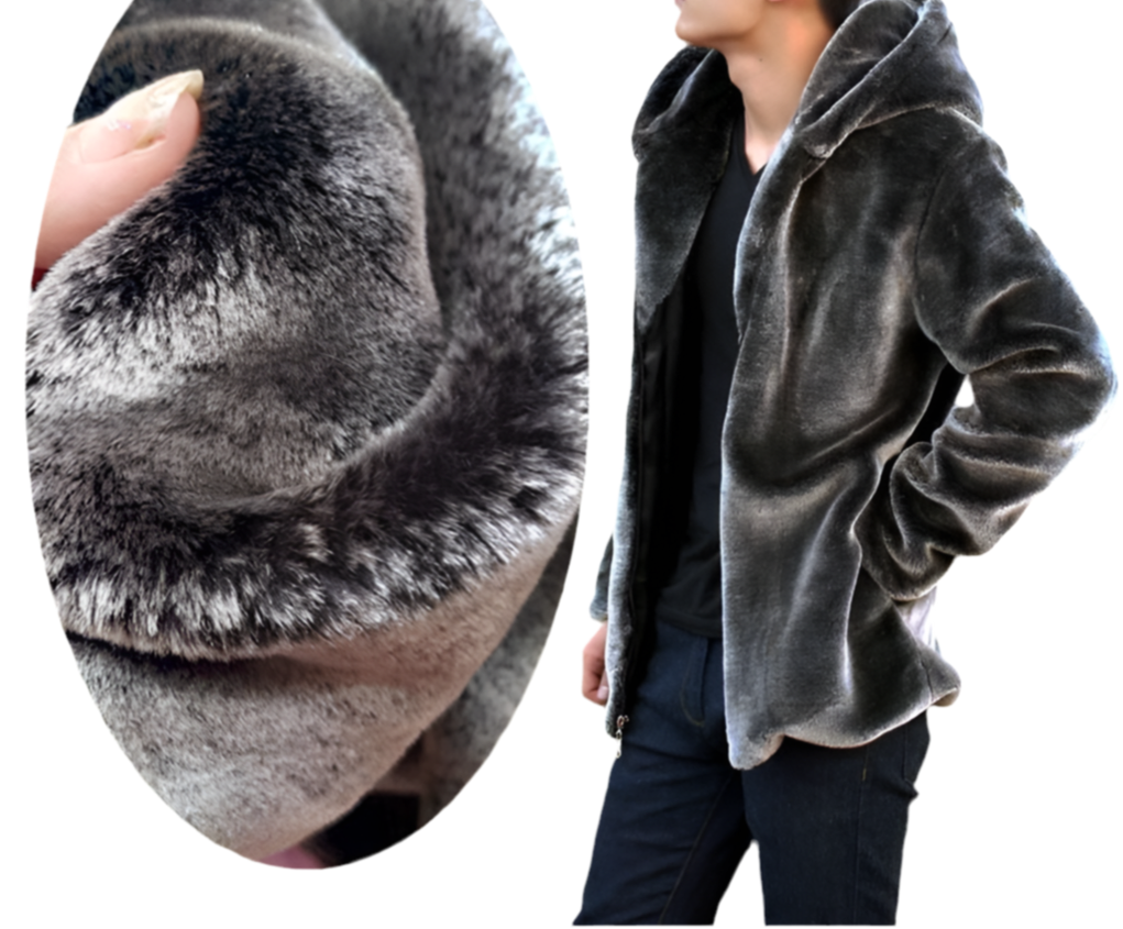 New Branded Unisex Black And Gray Fur Coat for Both men and Women