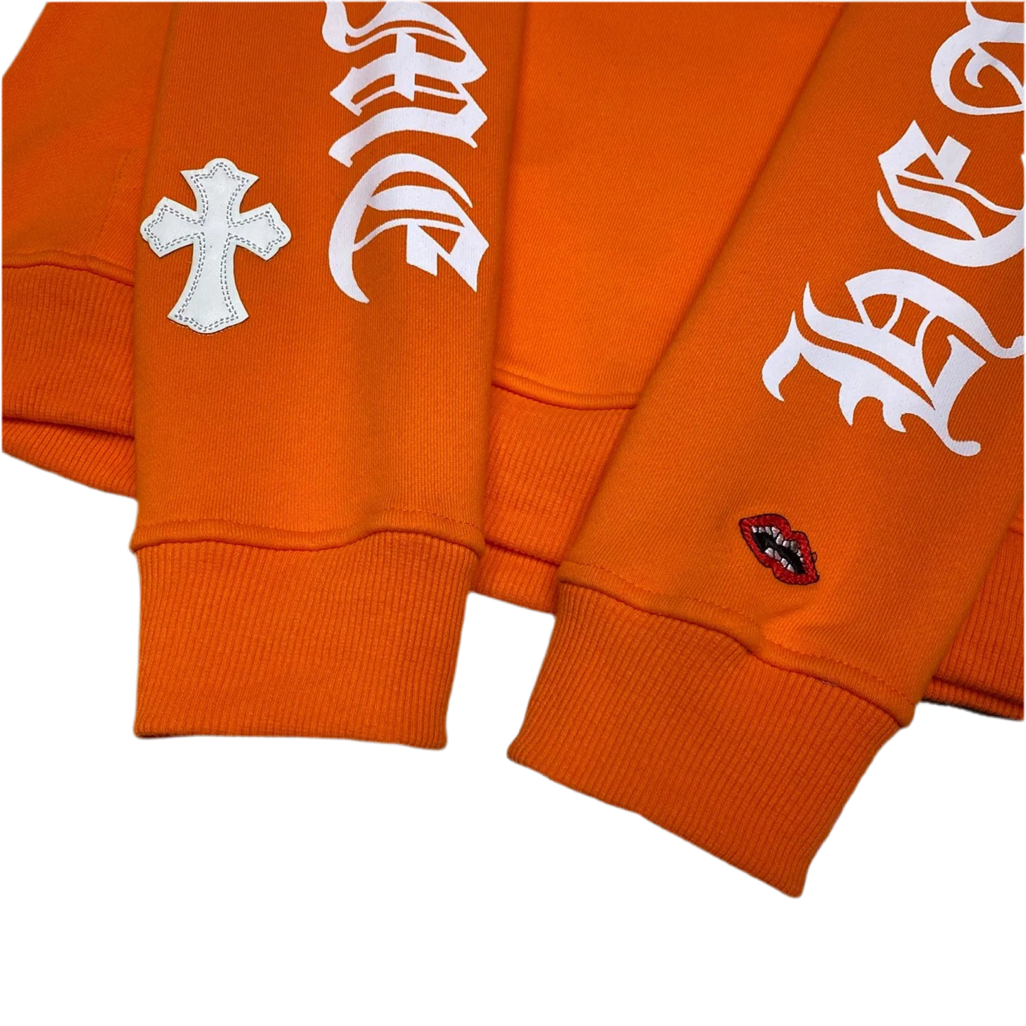Chrome Hearts orange Build And Crash Hoodie