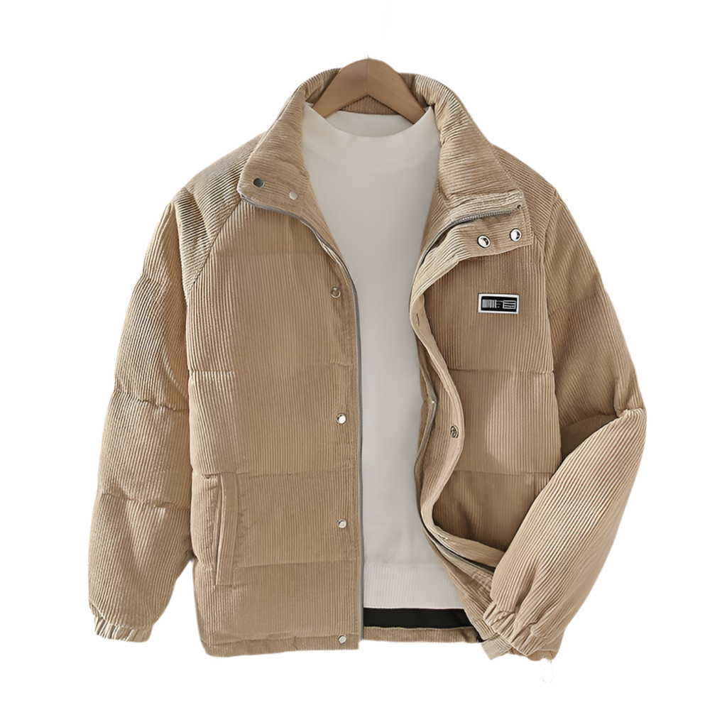 Men's Winter Corduroy Utility Puffer Jacket