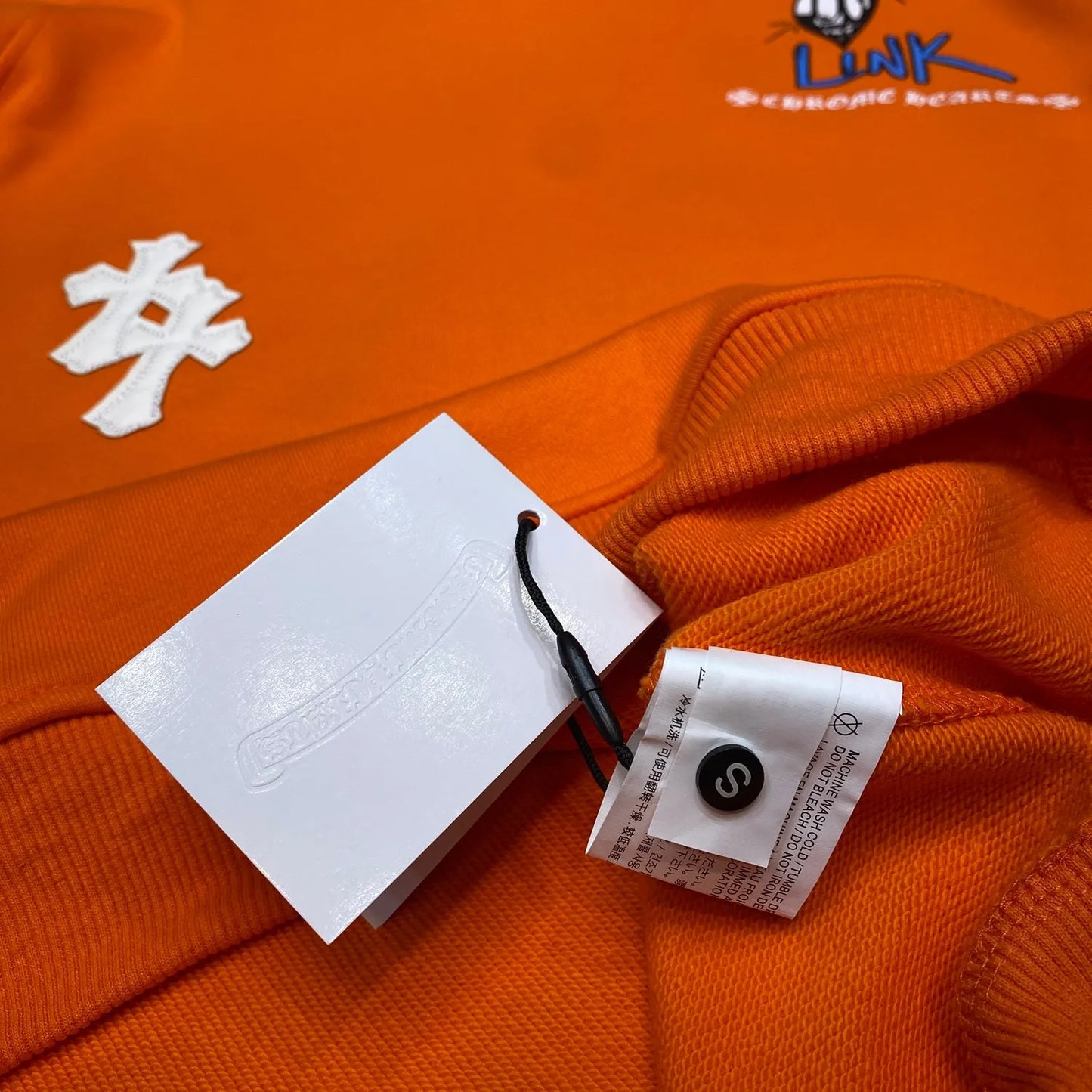 Chrome Hearts orange Build And Crash Hoodie