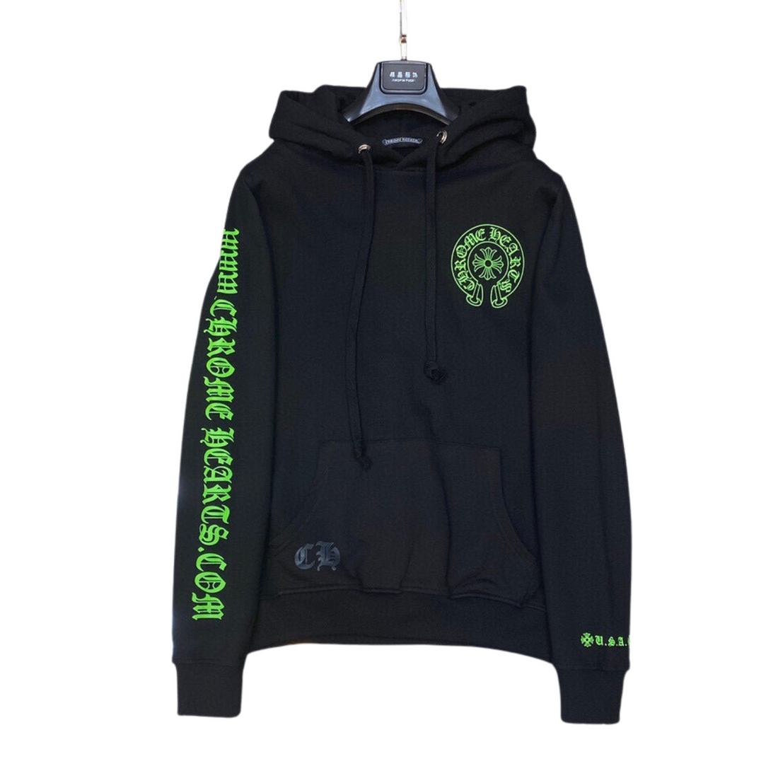 Chrome hearts Glowing Green Black Hoodie