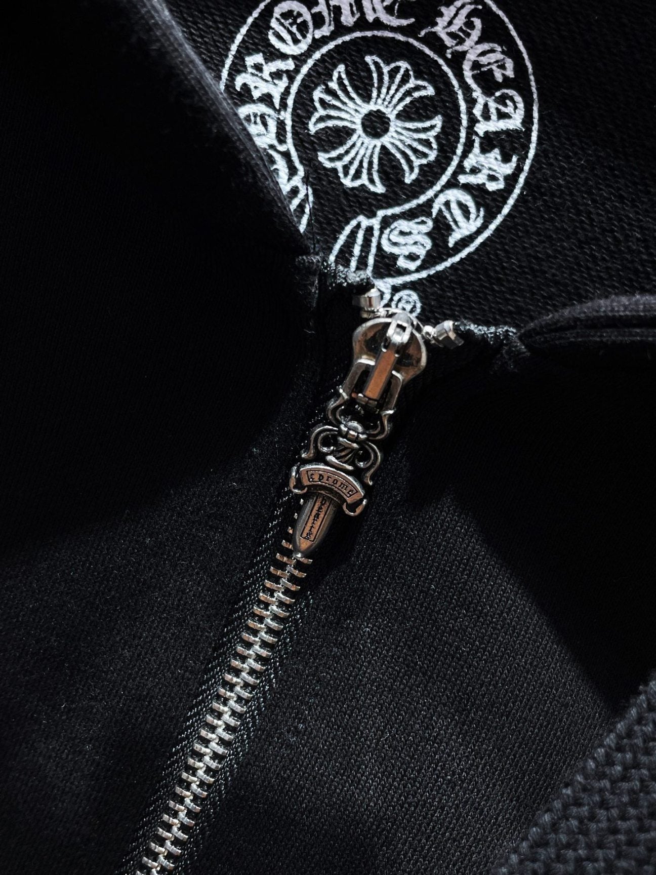 Chrome Hearts Black And white LOS ANGELES Zipper Hoodies