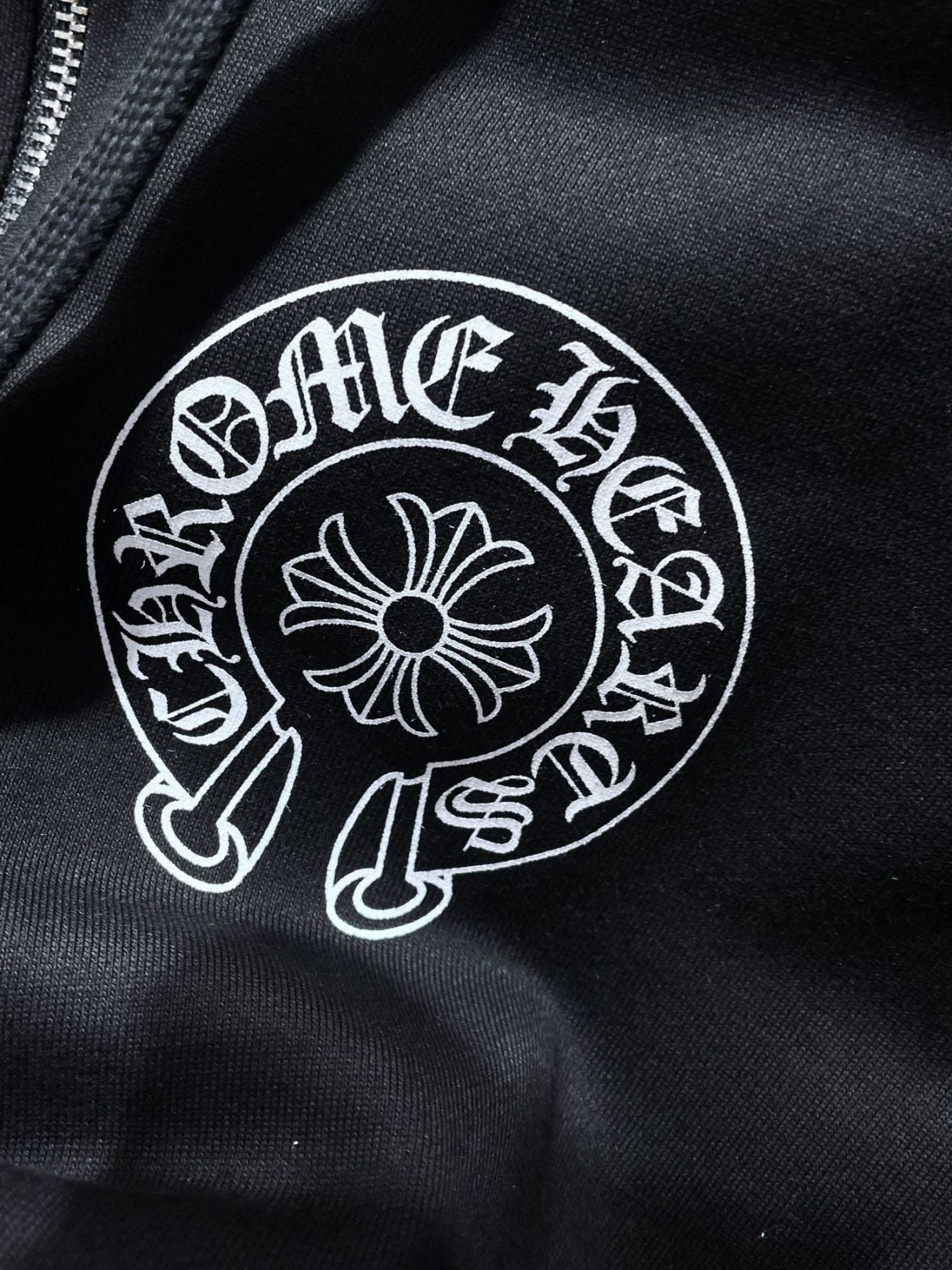 Chrome Hearts Black And white LOS ANGELES Zipper Hoodies