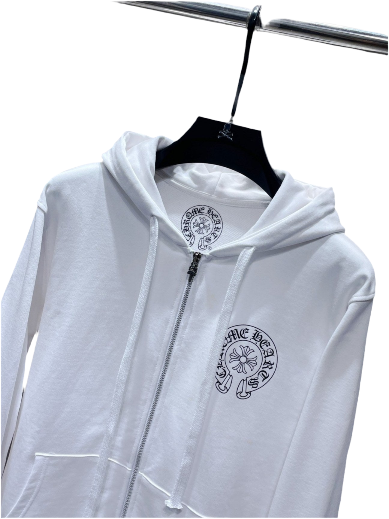 Chrome Hearts Black And white LOS ANGELES Zipper Hoodies
