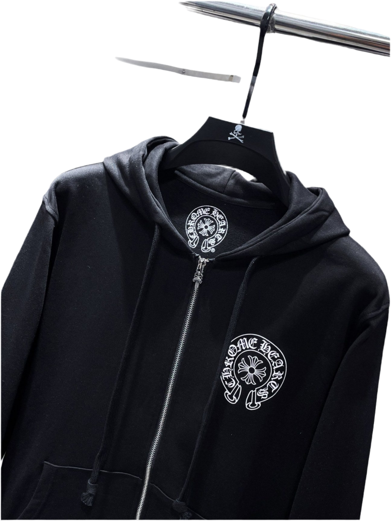 Chrome Hearts Black And white LOS ANGELES Zipper Hoodies