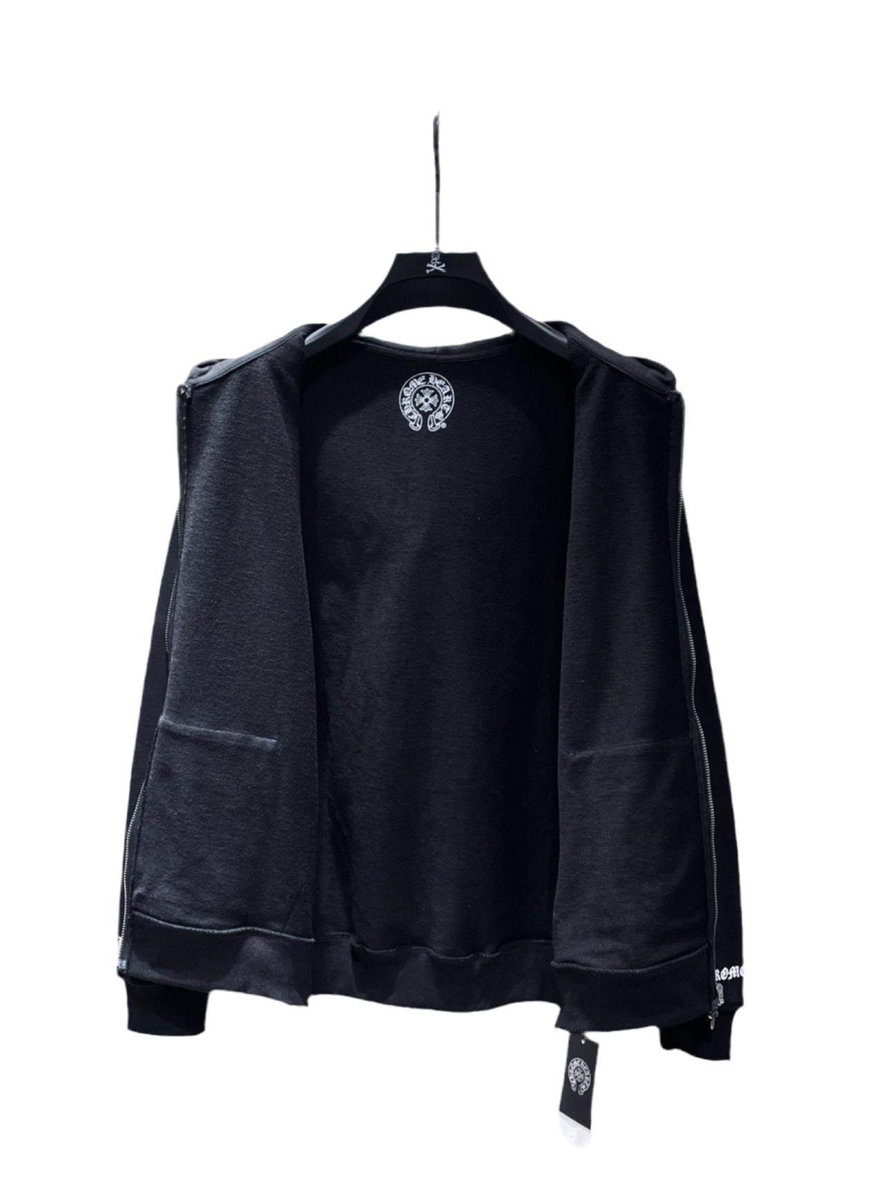 Chrome Hearts Black And white LOS ANGELES Zipper Hoodies