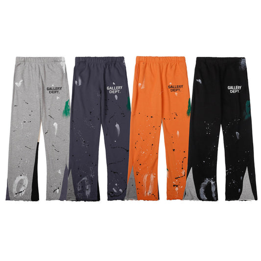 Vintage High Street GALLERY DEPT Splash-ink graffiti pant pant straight leg casual pants for men and women