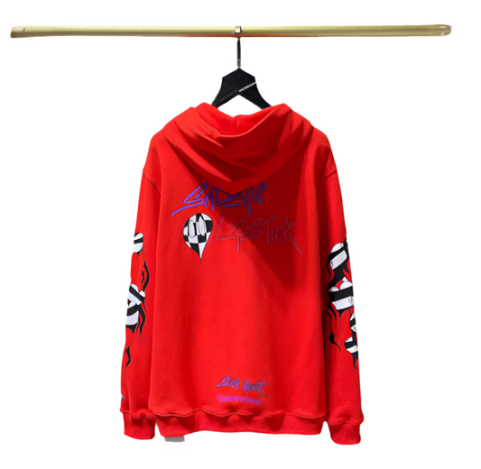 Chrome Hearts Red hoodie lipstic
