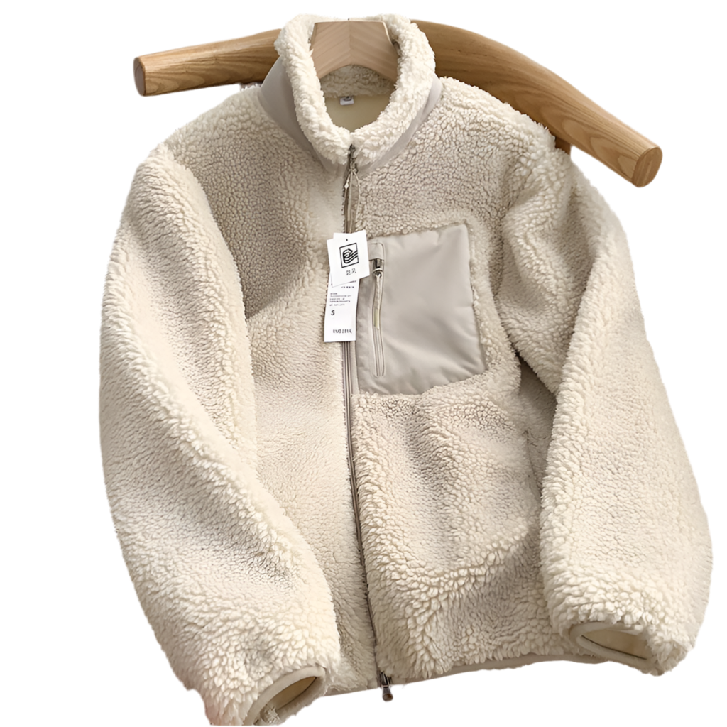 Arctic Luxe Women's Stand Collar Windproof Lamb Wool Coat