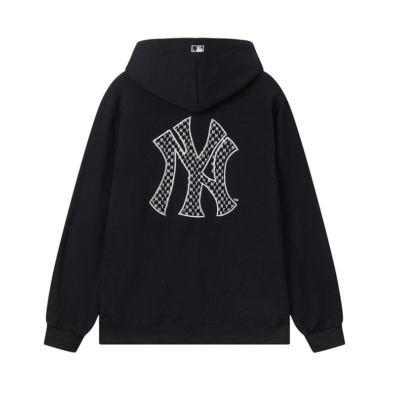 NY embroidered Pullover Hoodie For Men and Women