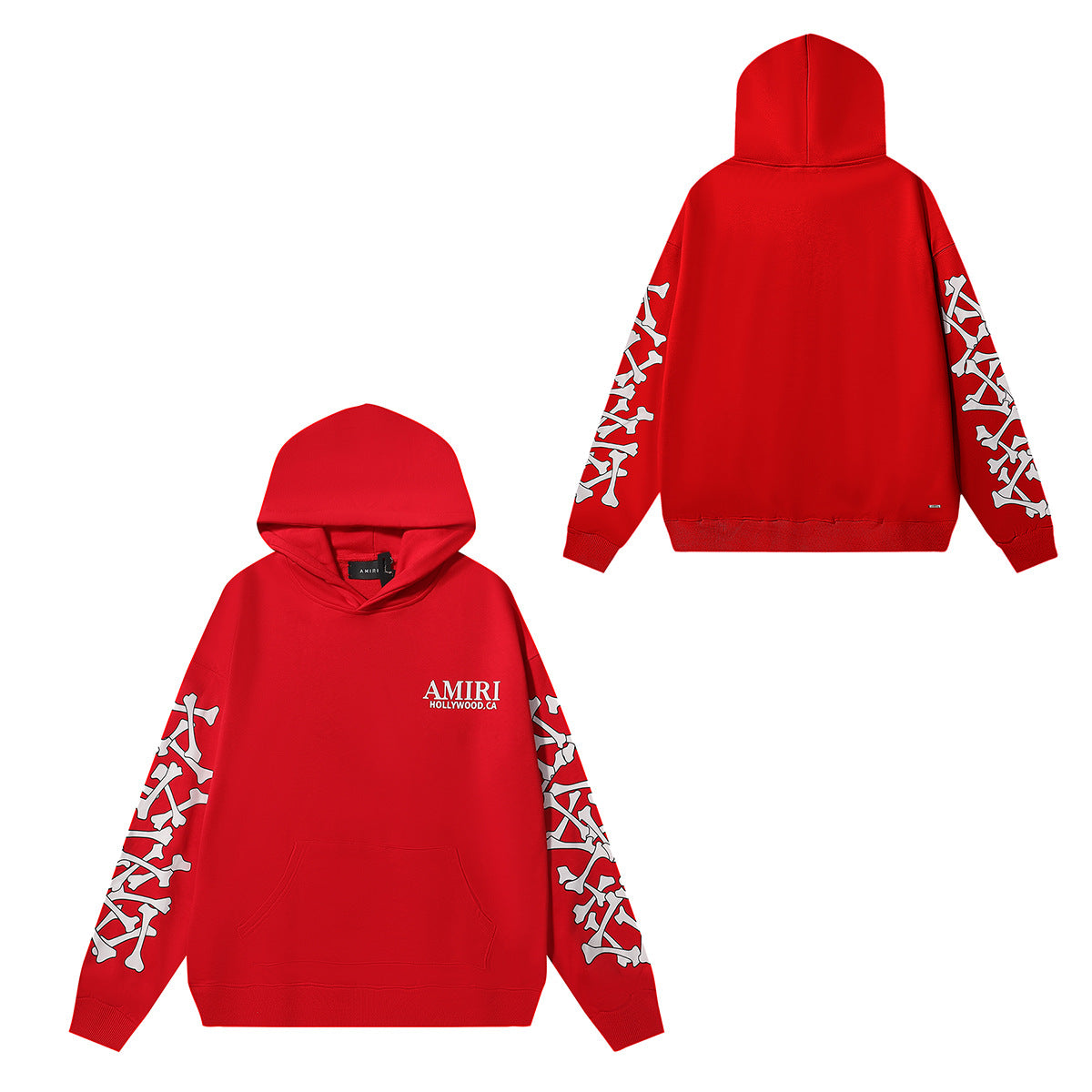 AMIRI Branded Black And Red Pullover Hoodies