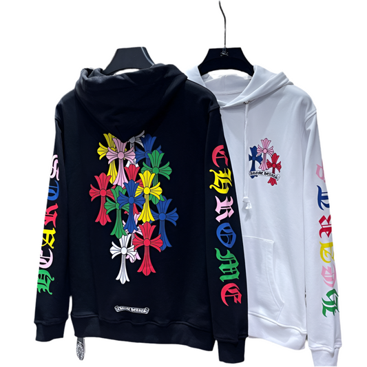 Trendy chrome Hearts Multi Colour Black And White hoodies