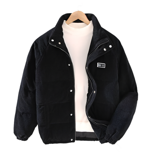 Men's Winter Corduroy Utility Puffer Jacket