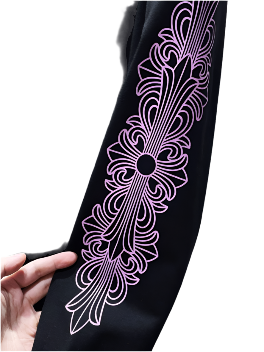 Chrome hearts USA black and purple floral design Hoodie