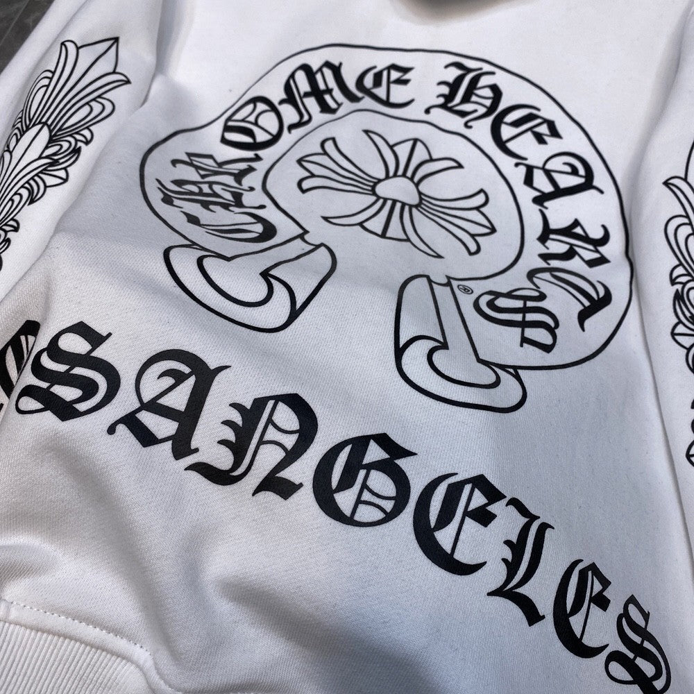 Chrome Hearts Black And white LOS ANGELES Zipper Hoodies