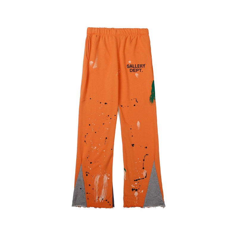 Vintage High Street GALLERY DEPT Splash-ink graffiti pant pant straight leg casual pants for men and women