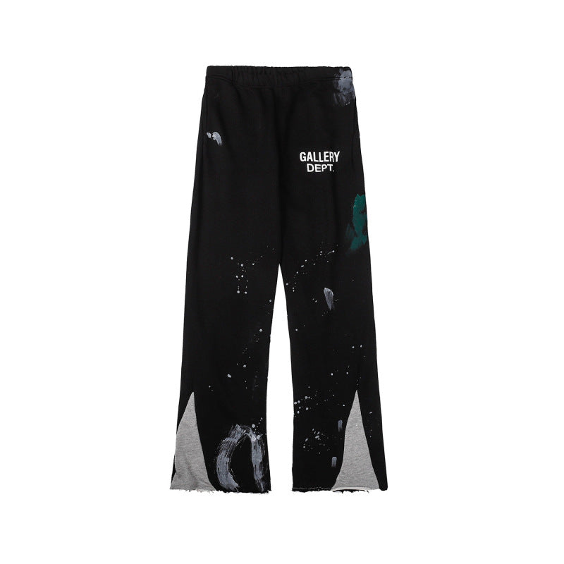 Vintage High Street GALLERY DEPT Splash-ink graffiti pant pant straight leg casual pants for men and women